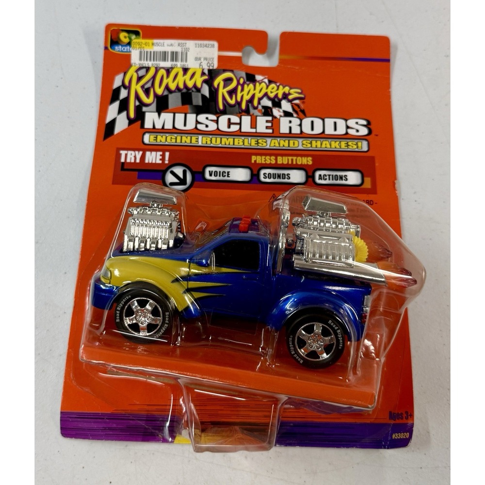2006 TOY STATE ROAD RIPPERS MUSCLE RODS GREEN/PURPLE ENGINE RUMBLES AND SHAKES